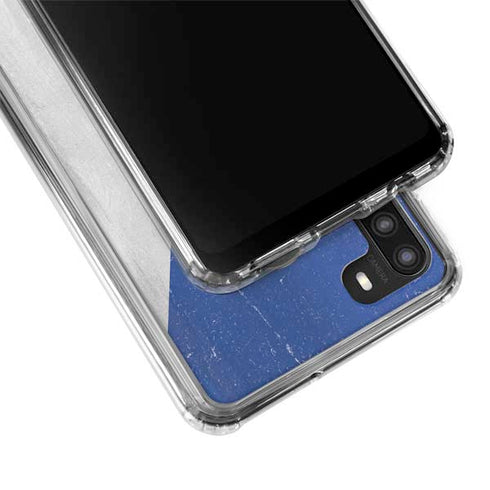 Czech Republic Flag Distressed Galaxy A21 Clear Case
